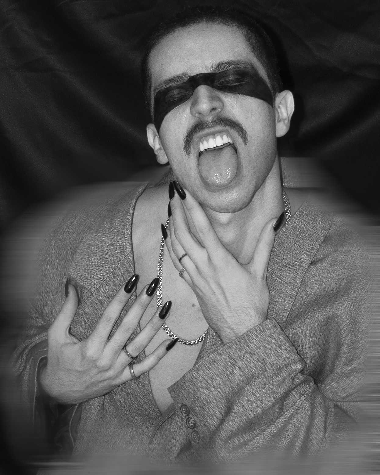 raccoon-like but make it fashion