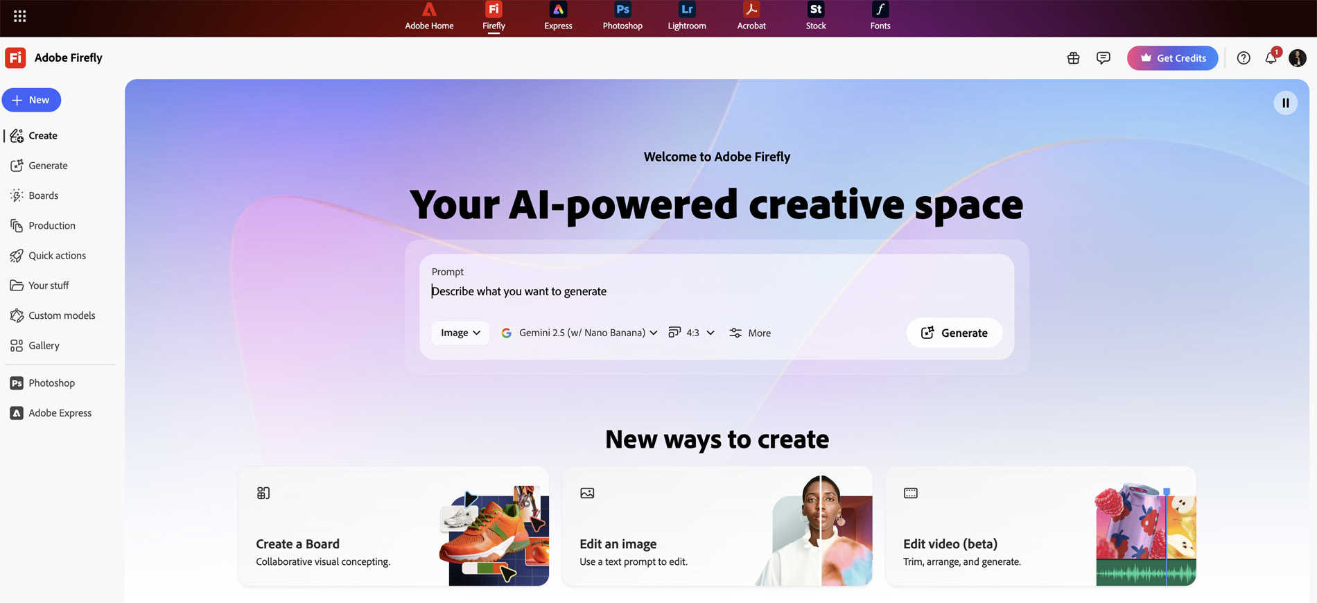Get Creative Cloud Pro — up to 55% Off (1 Year)*
