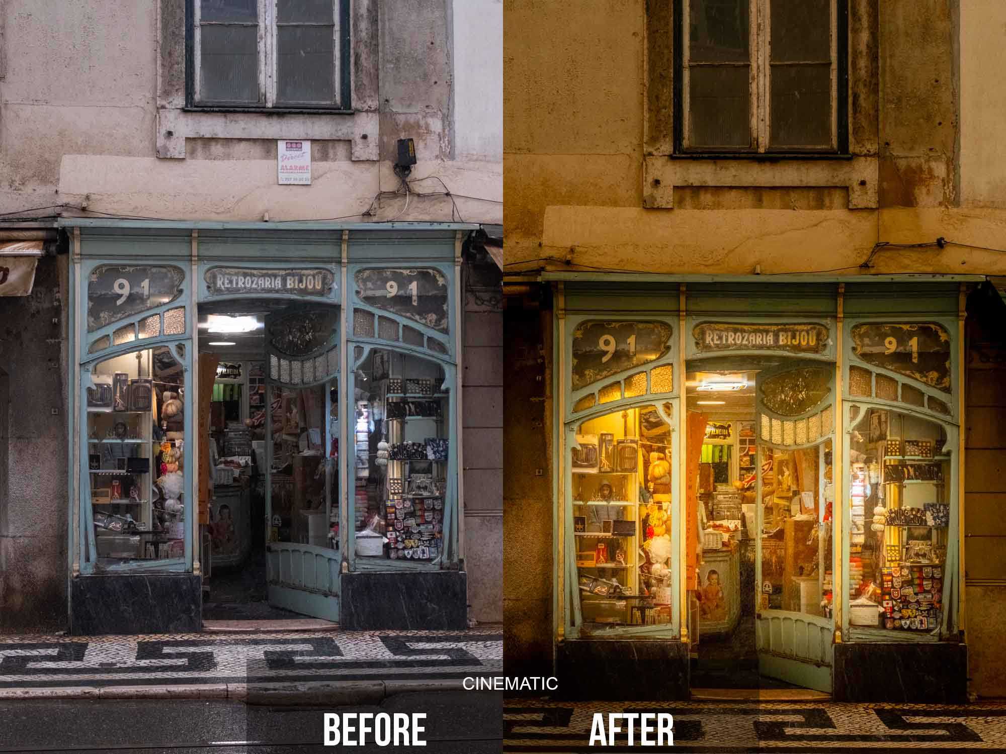 Cinematic TPA Preset Before and After