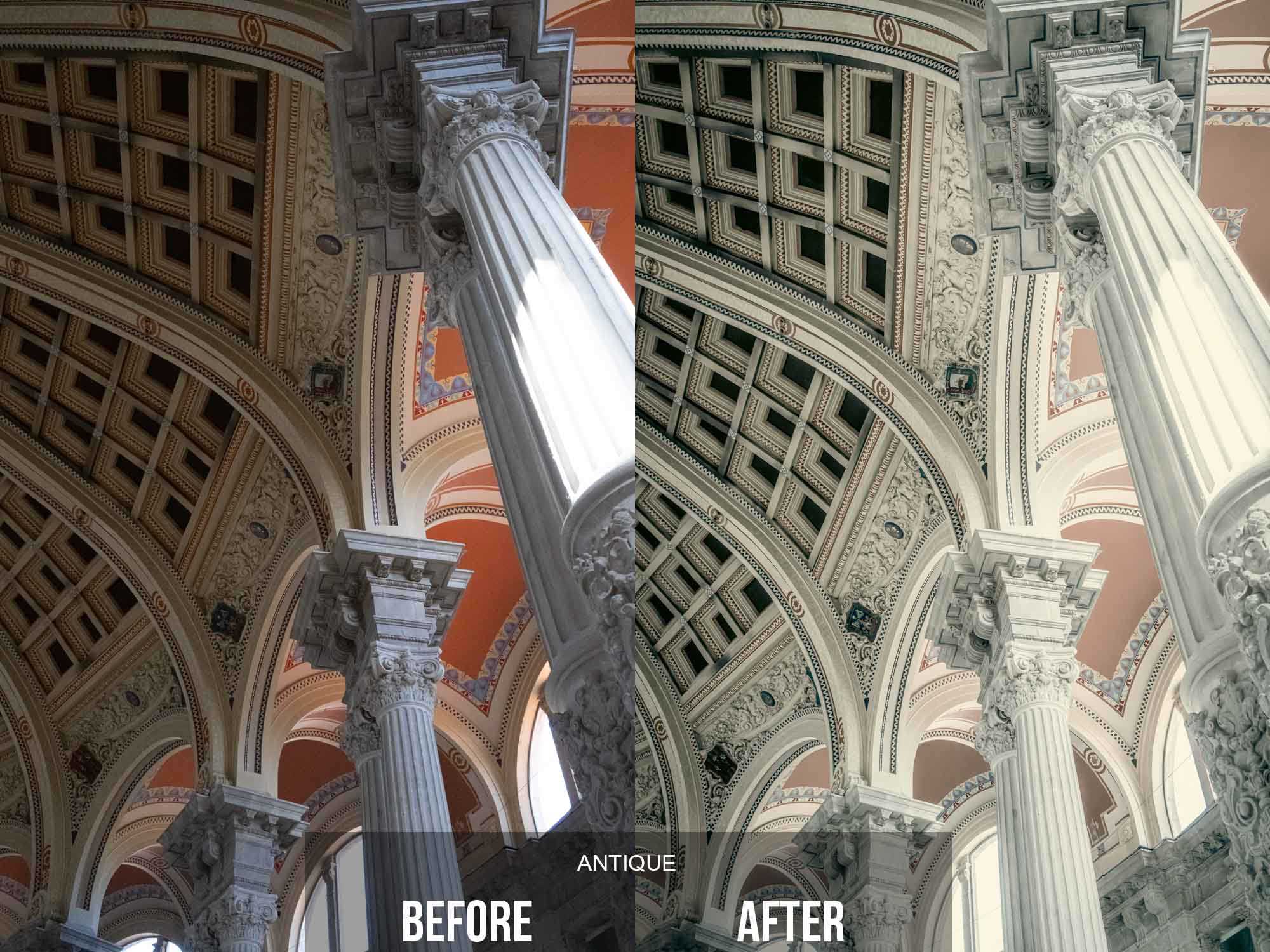 Antique TPA Preset Before and After