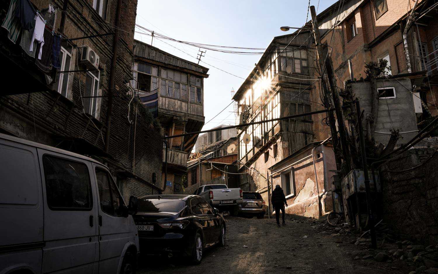 Ascension, a street photograph in Tbilisi by Mark Tytell