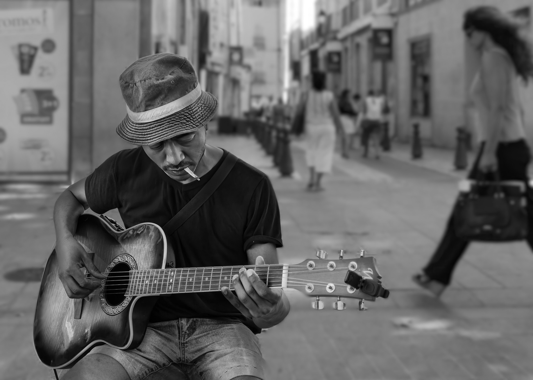 barcelona street scene